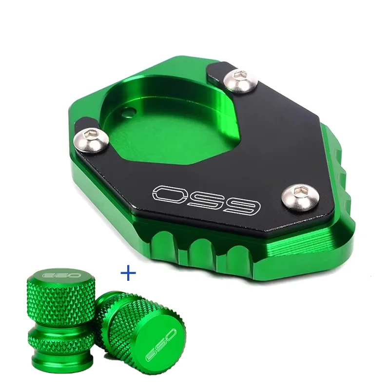 VERSYS650 Side Stand Extension For KAWASAKI VERSYS 650 2011-2024 Motorcycle Accessories Foot Kickstand Enlarge Pad – MOWOK CNC Aluminum 6061 Green Black Grey Combo Valve Caps
