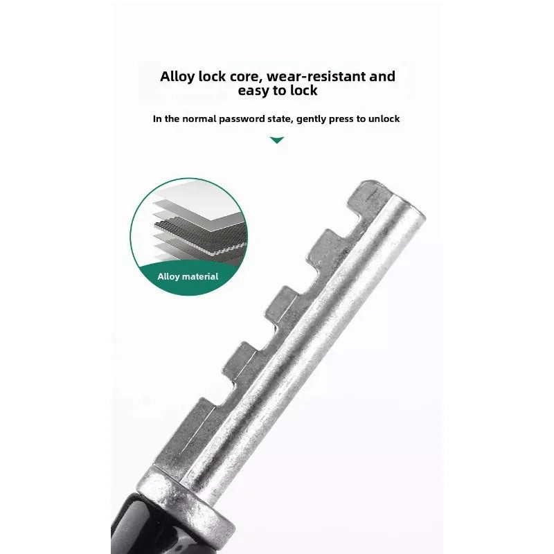 1PC Universal Motorcycle Electric Cars Security Helmet Password Wire Lock Portable Anti-theft Road Bike Locks