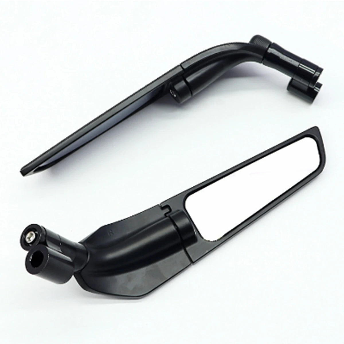 HVLMHA Yamaha MT-07 MT-09 MT-10 Stealth Winglet Rotatable Motorcycle Mirror CNC Aluminium Adjustable Rearview Motorcycle Mirror Kit 2021-2023