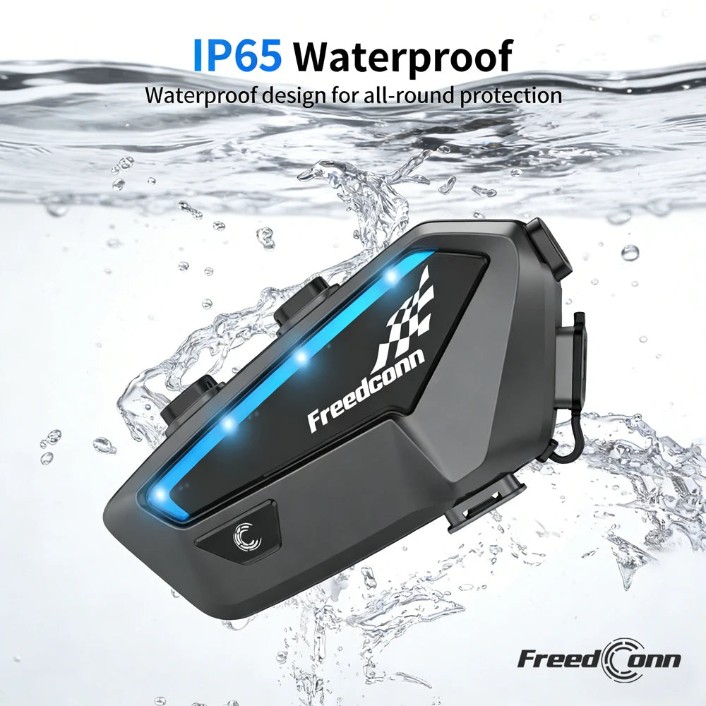 FREEDCONN Motorcycle Bluetooth Headset – Wireless Helmet Intercom & FM Radio