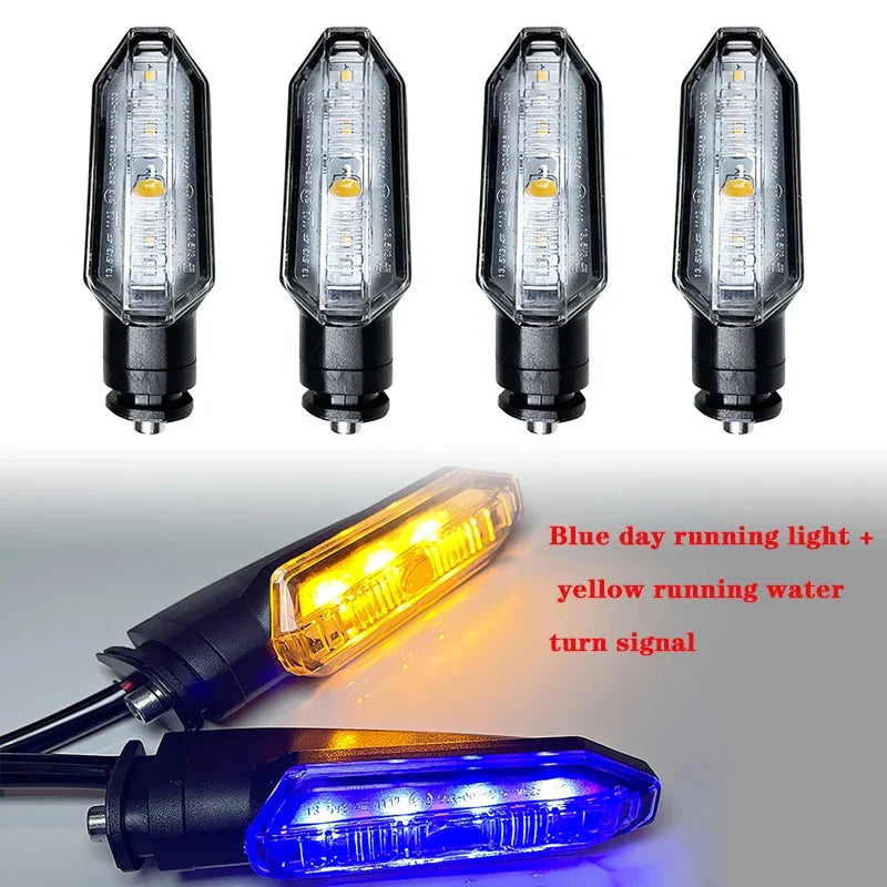LED Turn Signal Bulbs – 12V Dual Color DRL Amber Flowing Motorcycle Light