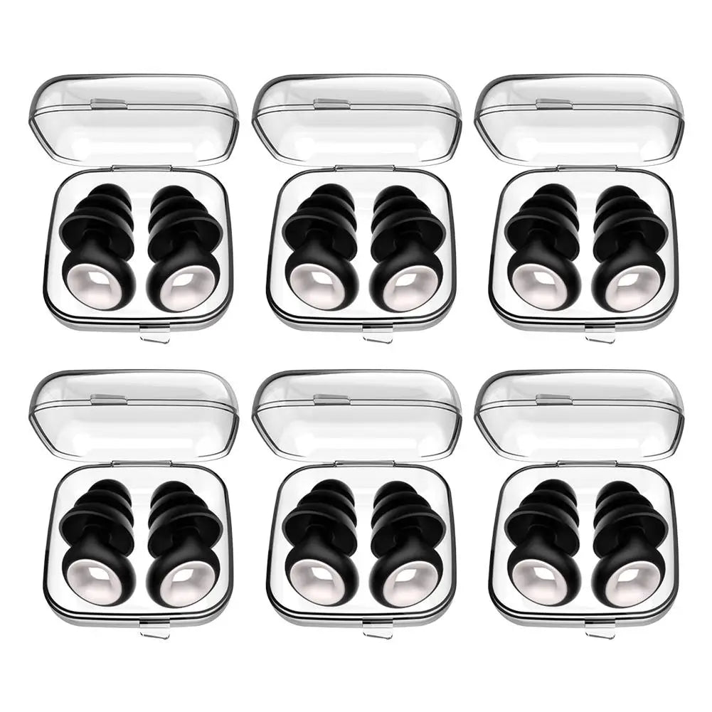 Motorcycle Immersive Dual Pickup Sleep Earplugs Sound Insulation Noise Reduction Industrial Protective Earplugs – Silicone – 14g – Red / Black
