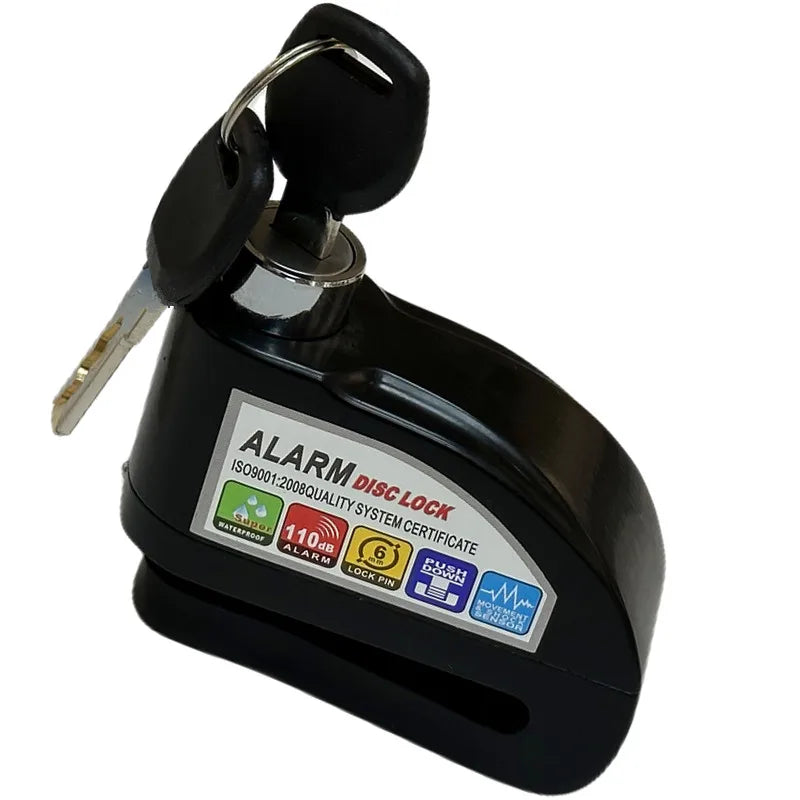 Falante Motorcycle Alarm Lock Safety Anti-Theft Disc Brake Aluminum Alloy Motorbike Bicycle Accessories – Model 8302 – 21x14x4cm – 18 Color Styles