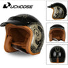 Open Face Helmets – DOT Certified Retro Motorcycle Helmet, Cafe Racer & Street Riding for Men