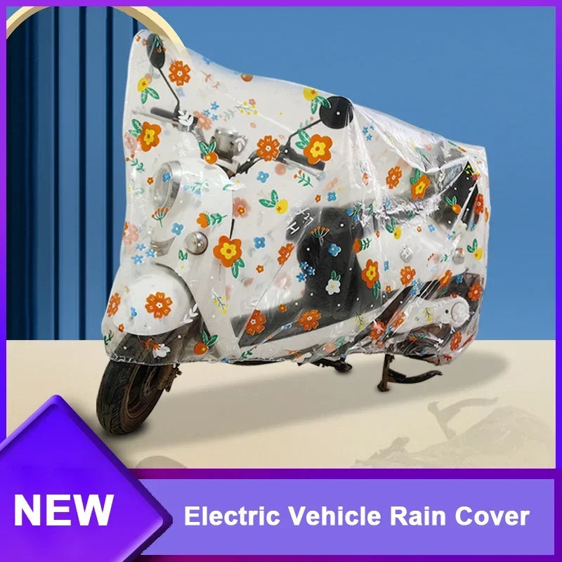 Universal Electric Vehicle Rain Cover Motorcycle Sun Shield Electric Bicycle Rainproof Sunproof Outdoor Sunproof Moto Rain Cover – 190T Polyester Taffeta Waterproof Dustproof UV Resistant Windproof Snowproof XL XXL