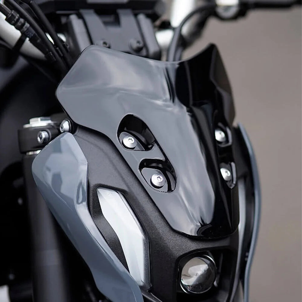 For Yamaha MT-07 MT07 MT 07 2021 2022 2023 2024 Motorcycle Accessories Windshield Windscreen Windproof Wind Screen Deflector – JINMOCYCLE ABS Pre-Drilled Carbon Fiber Grey Black Clear