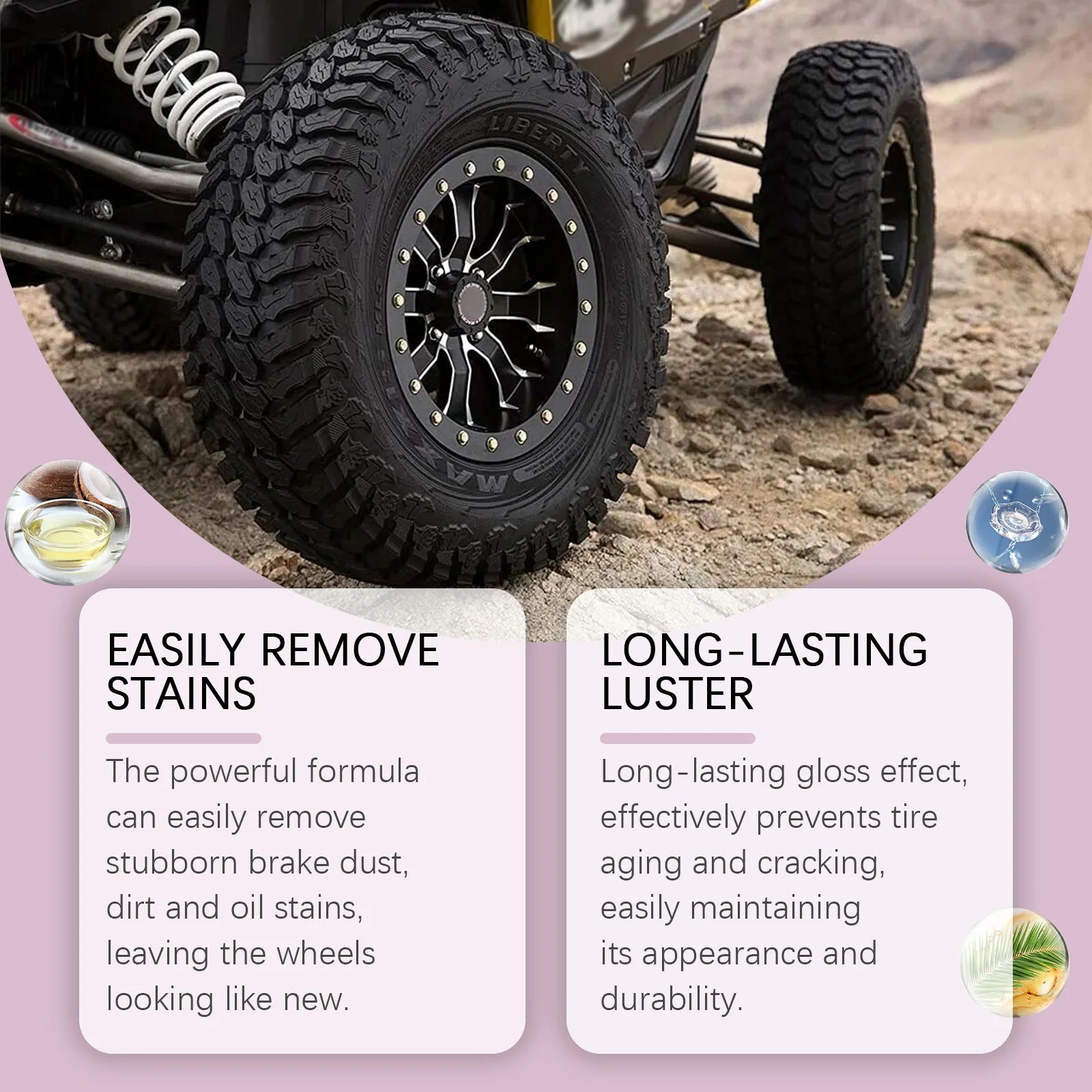 Powerful Wheel Cleaner Spray 120ml – Industrial-Strength Foam Cleaner Brake Dust Remover Anti-Aging Dirt Repellent – 1pc / 3pc – $16–32