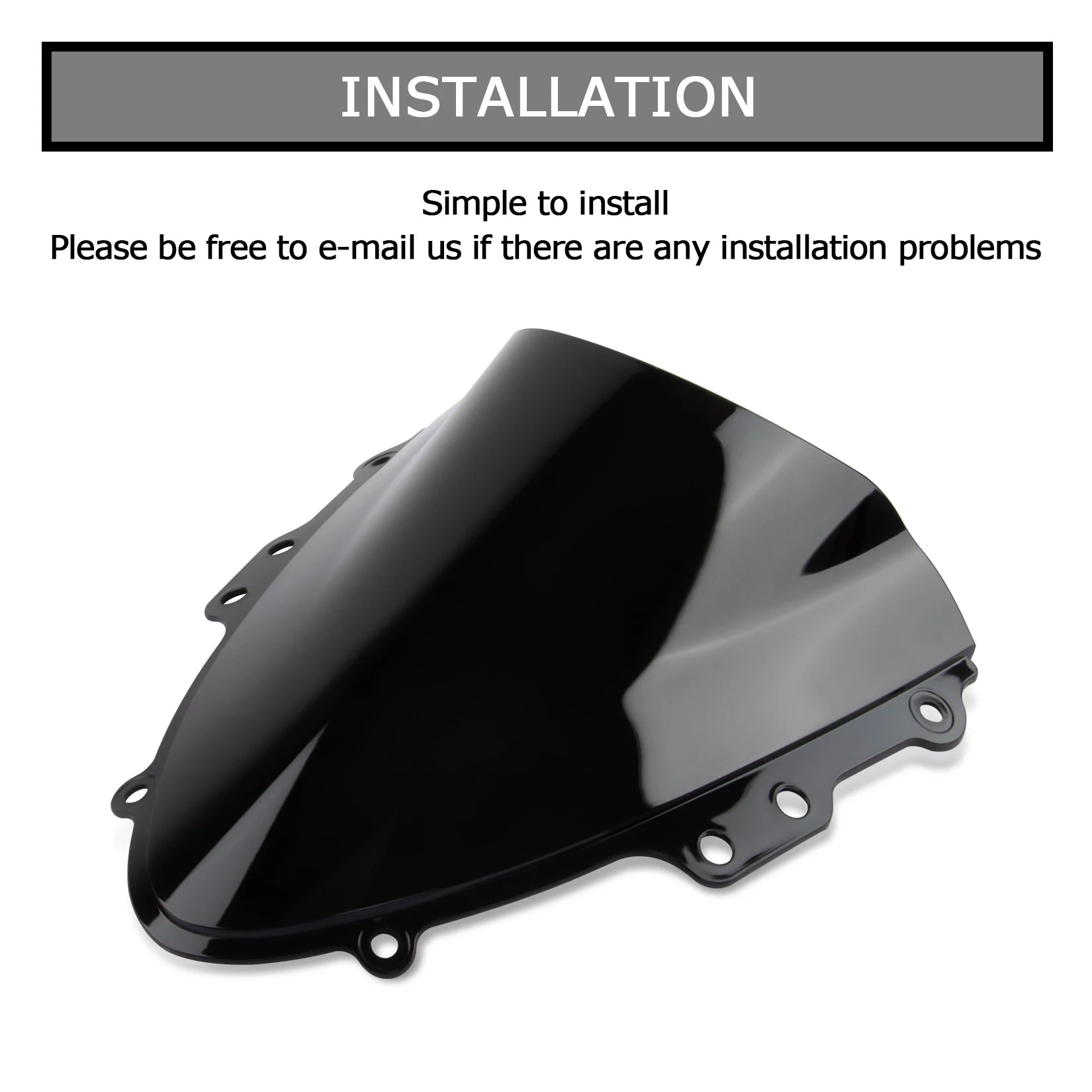 Motorcycle Windshield Windscreen Double Bubble Airflow Wind for Suzuki GSXR600 GSXR750 K4 K5 2004-2005 GSX-R 600 750 2004 2005 – ABS Plastic Black Clear Wind Deflector