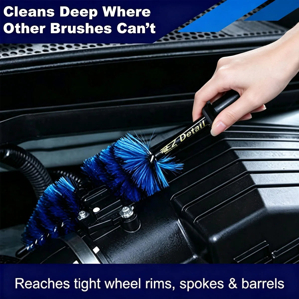 Long Handle Soft Nylon Bristle Car Tire