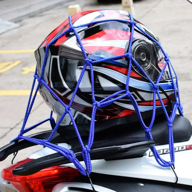Cargo Net – Reflective Motorcycle Helmet & Luggage Bungee Net