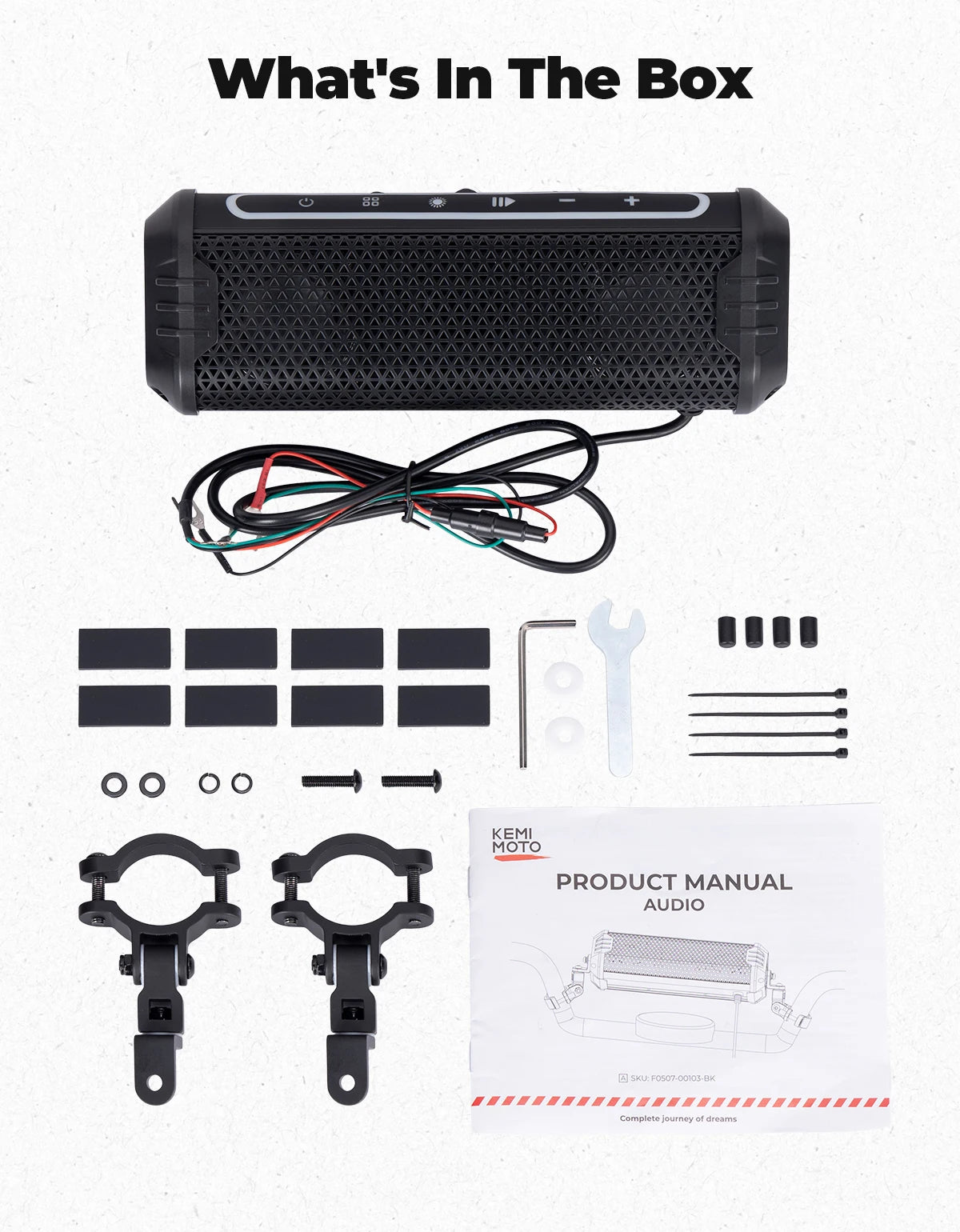 Motorcycle Speakers – KEMIMOTO Waterproof Bluetooth, USB & LED Audio