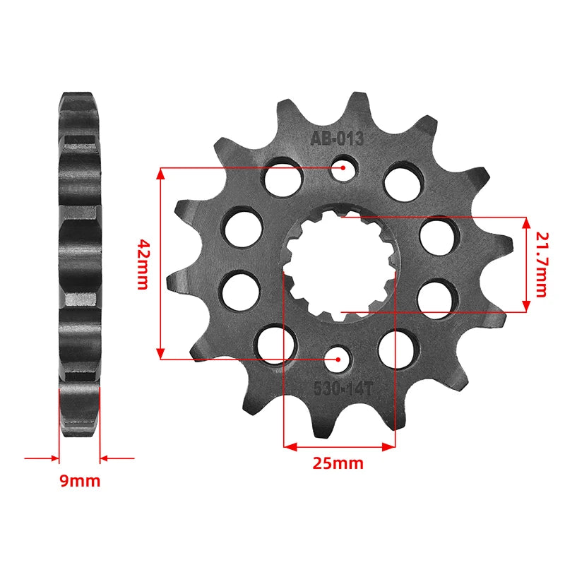 530 Front Sprocket 14T–17T Suzuki GSX