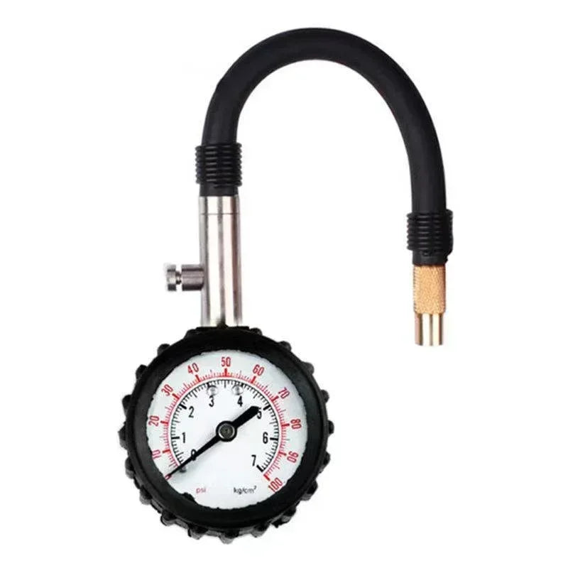 Tire Pressure Gauge – High-Precision 100 PSI Long Tube Tire Gauge for Car, Motorcycle, Truck & Bike
