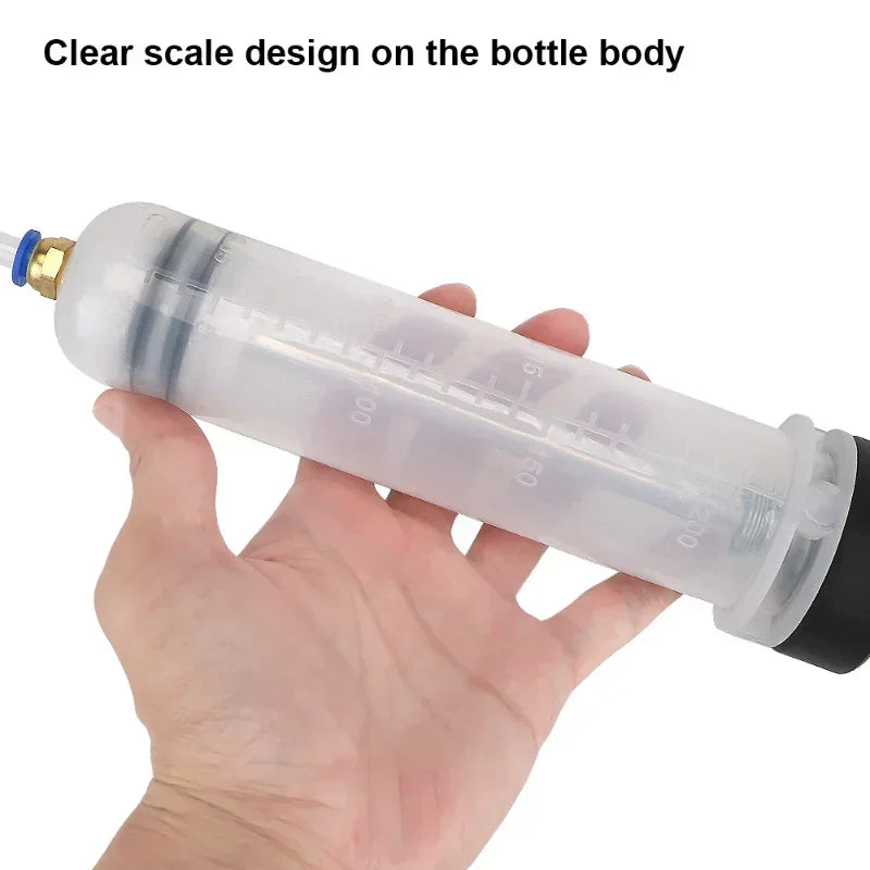 200cc Car Oil Change & Brake Bleeder Fluid Pump Extractor Filling Syringe Bottle – Brake Bleeding Tools for Universal Truck Motorcycle Vehicle – Black – $11