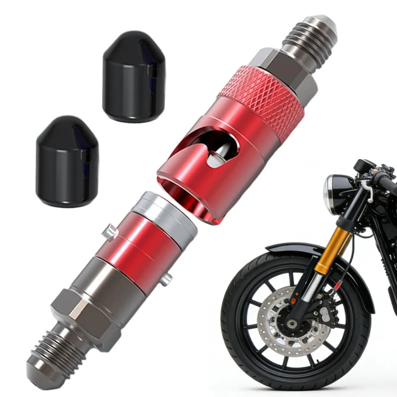 Motorcycle Brake Line Quick Disconnect Fitting – Brake Line Tools – Oil Cutoff Port Connector for Motorbike and Race Car Hydraulic Brake System – Red Silver Blue Black – from $29
