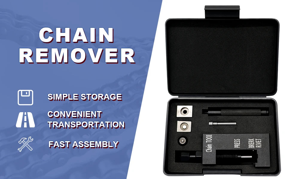 Motorcycle Chain Breaker & Disassembly Tool Kit – for 520 525 530 Chain – Rivet Link Willow Nail Kit – $50