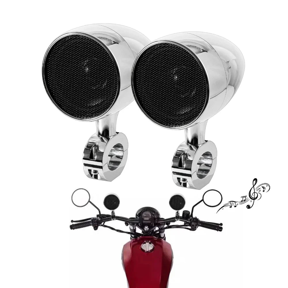 Motorcycle Speakers – 3-Inch High-Power Bluetooth Audio with Remote Control