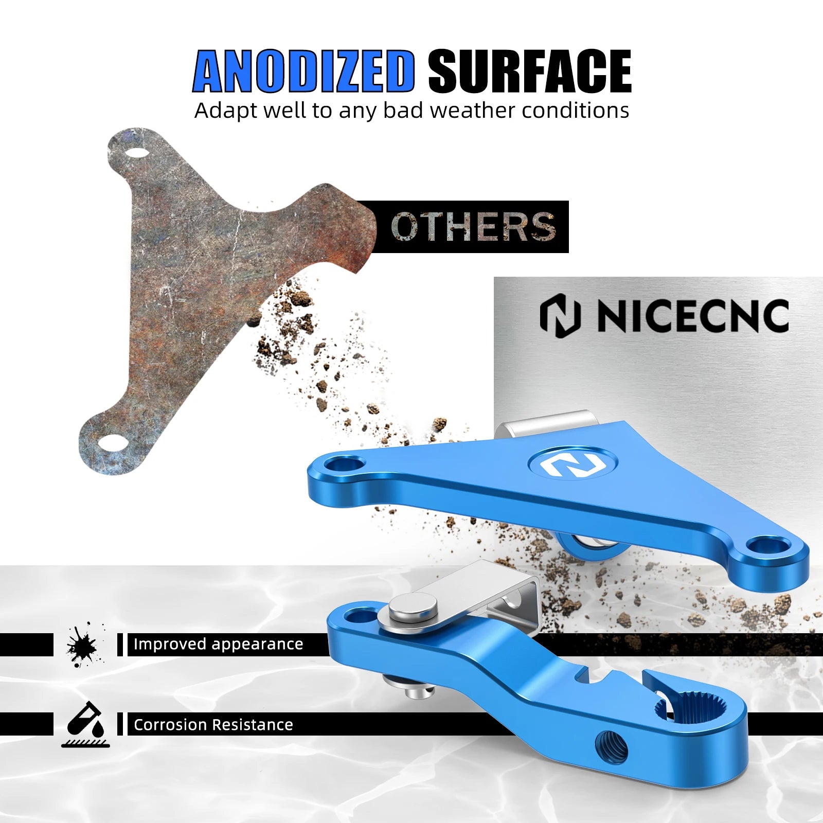 Yamaha Ténéré 700 / XTZ700 2019–2024 / XSR700 / MT-07 NICECNC Shorty Brake Clutch Lever & Clutch Arm – CNC 6061-T6 Aluminum – Blue / Black – $44–$167