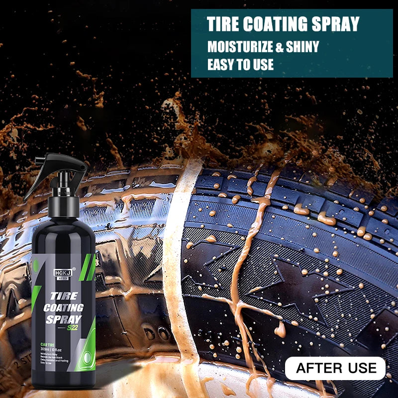 Car Tire Shine Spray – Wheel Cleaning Refurbishing Wax Brightener – 50ml / 100ml / 300ml – $12–24