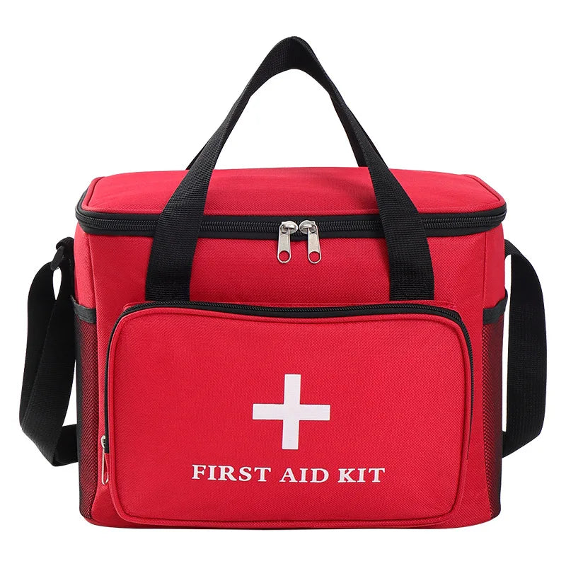 Outdoor Portable First Aid Kit Emergency Bag Household Medicine Storage Bag Partitioned Medical Cabinet Single-Shoulder Backpack