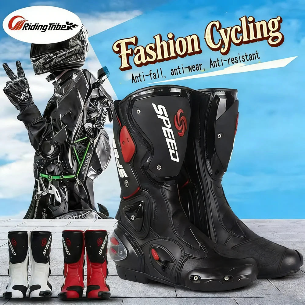 Riding Boots – Riding Tribe Men’s Motocross Off-Road Motorcycle Racing Boots