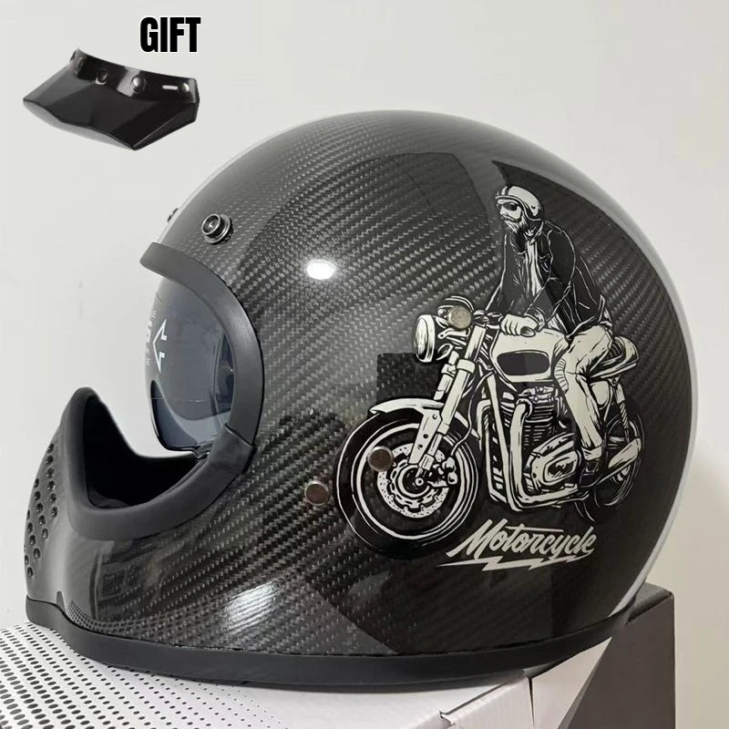 Carbon Fiber Helmets – Forged Carbon Fiber Ultra-Light Motorcycle Half Helmet for Men & Women