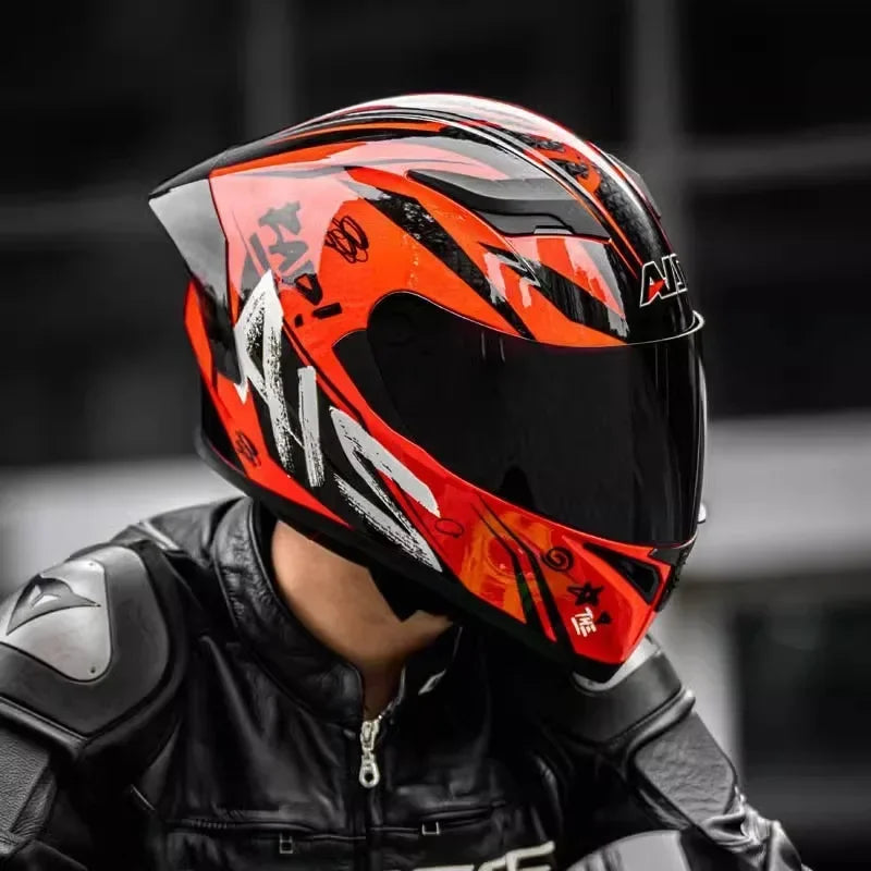 Double Lens Full Face Off Road Racing Helmet