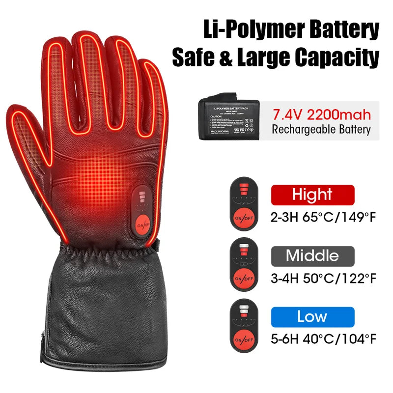 Savior Heat Electric Heated Gloves for Men Women Rechargeable Battery Ski Heating Glove Skiing  Snowboarding Motorcycle 2022