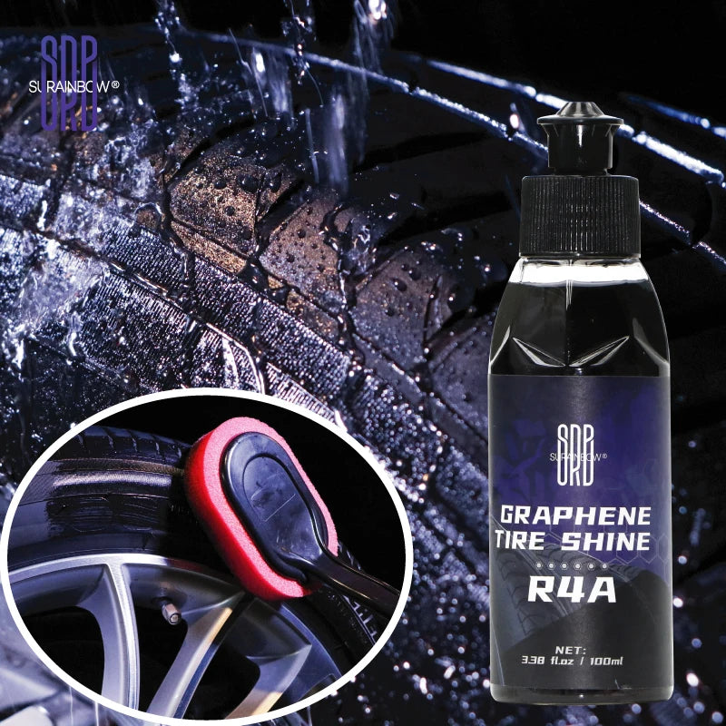 Graphene Acrylic Tire Shine Spray Coating – No Sling Long-Lasting Deep Black UV Protection Dirt Repellent – 100ml / 473ml – $10–42