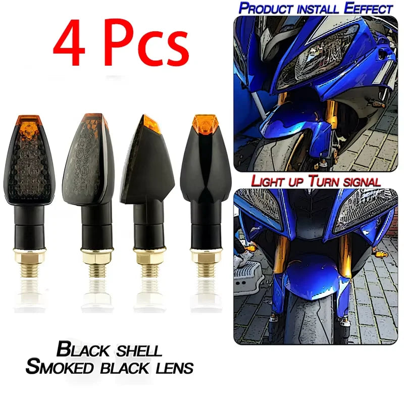 LED Turn Signal Bulbs – 12V Amber 10mm Universal Motorcycle Indicator