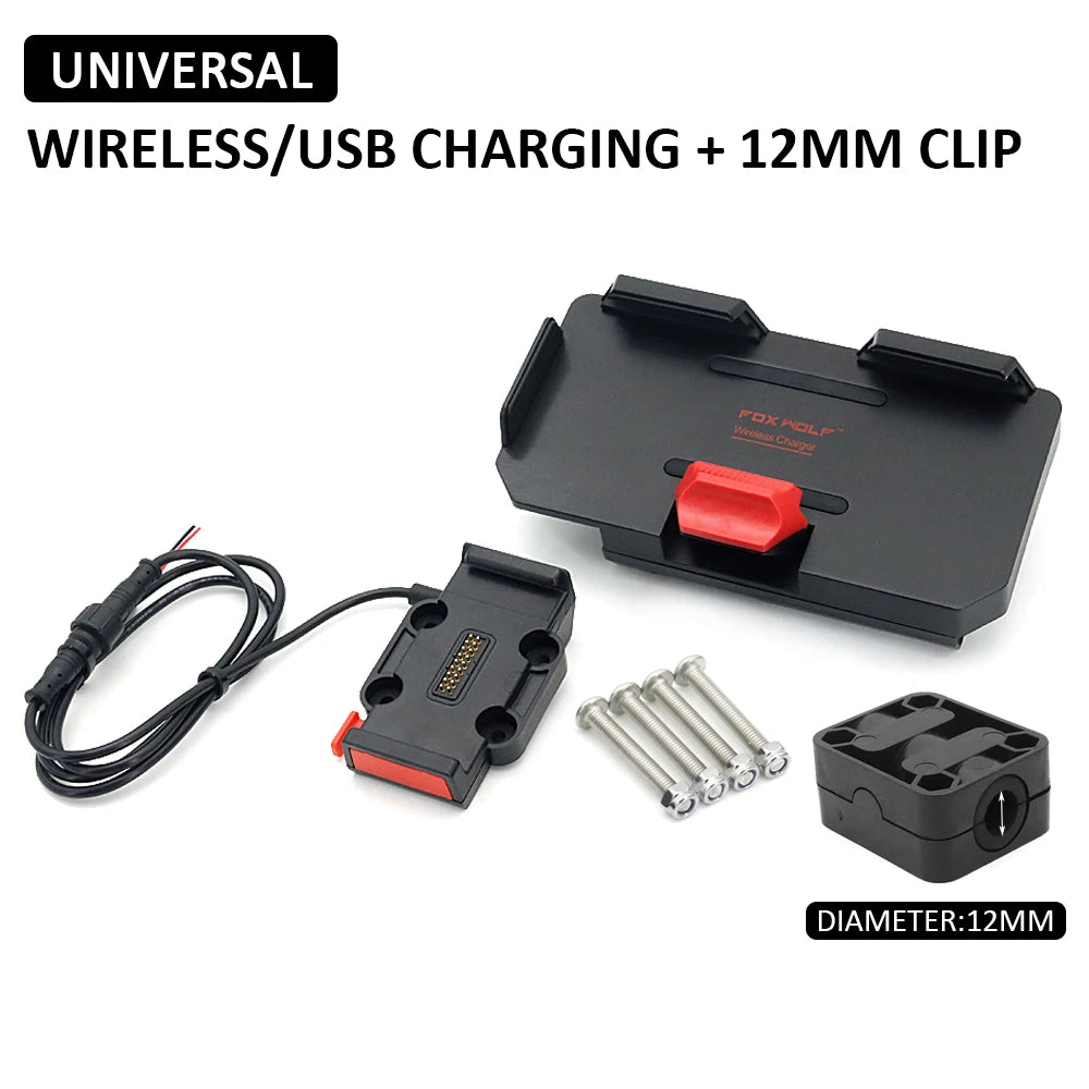 New Motorcycle Wireless Charger Navigation bracket Fast charge For Kawasaki Versys 650 For Yamaha Tracer 7 Universal GPS bracket
