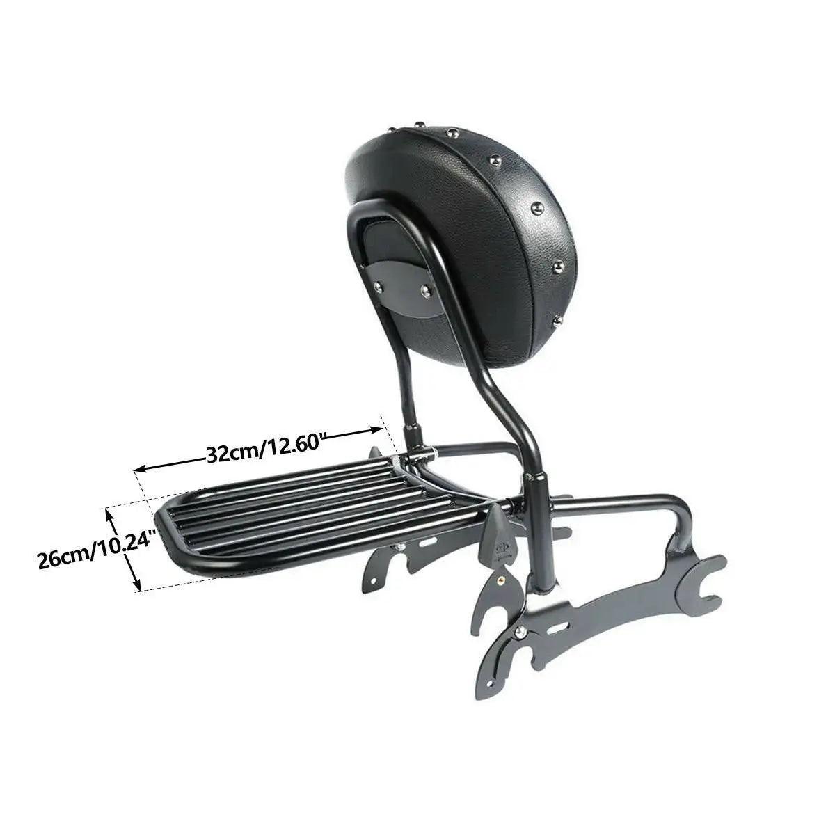 Luggage Rack with Sissy Bar and Backrest Pad for 2016-2018 Cruiser Motorcycles