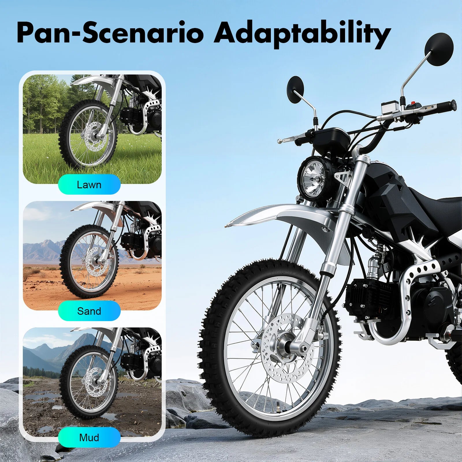 Dirt Bike Tires – 70/100-19 Front Tire with Inner Tube