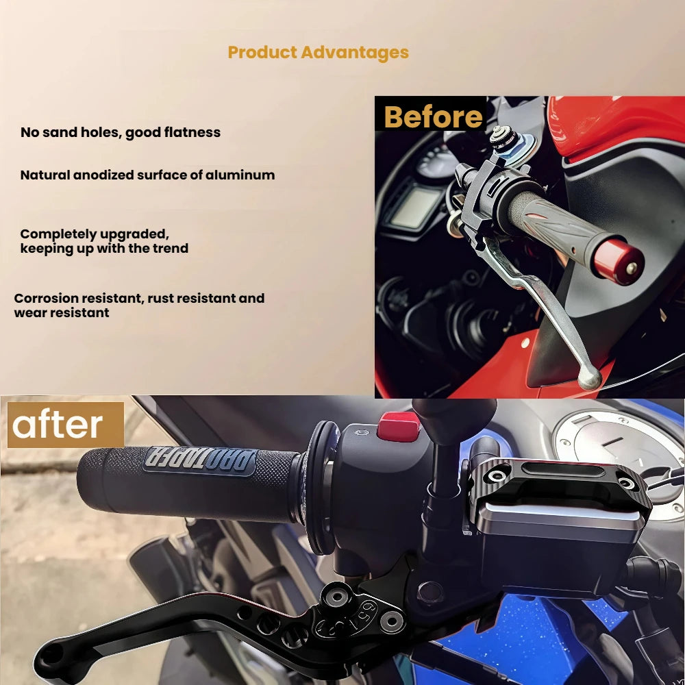 Universal 22mm Hydraulic Brake Master Cylinder & Clutch Lever – 6-Position Adjustable – Mirror Bracket & Switch – Honda / Yamaha – 3 Colors – $45