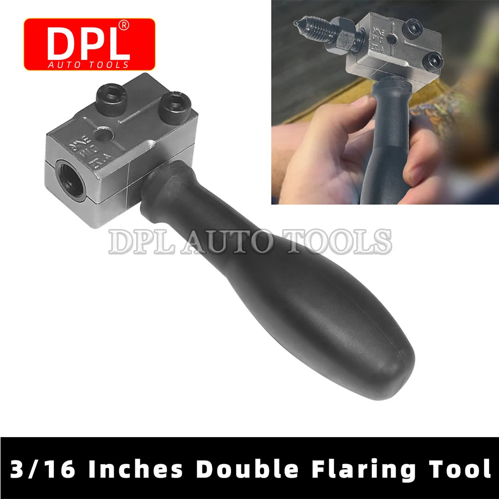 3/16" Double Flaring Tool – Brake Line Tools – Handheld 45° SAE DIN Double Flare Tool with Detachable Die for Motorcycle Automotive and Truck Brake Line – 442g – $30