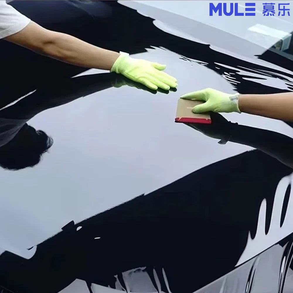 Piano Black Glossy PVC Vinyl Wrap Film – Scratch Resistant Bubble-Free Self-Adhesive – Car Motorcycle Laptop – 10–50cm Wide – $8–48