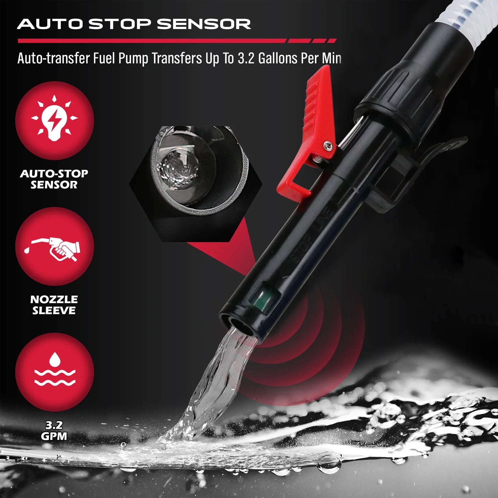 SEDY Auto Fuel Transfer Pump 3.2GPM