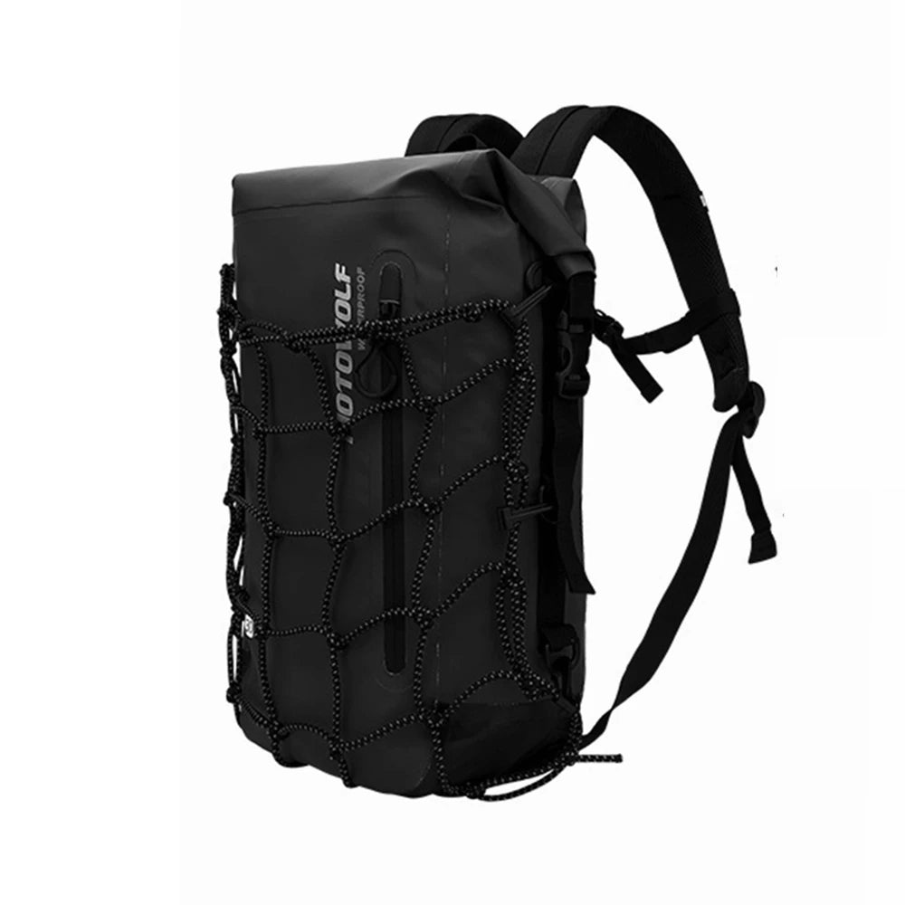 Motorcycle Backpack – Waterproof Full Face Helmet & Reflective Travel Bag