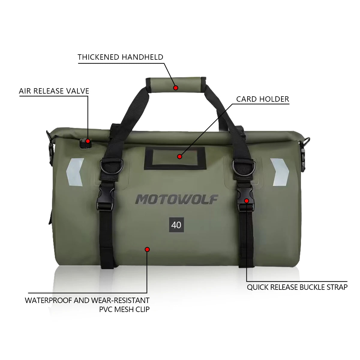 Motorcycle Backpack – Waterproof 20L/40L/66L Dry Travel Bag