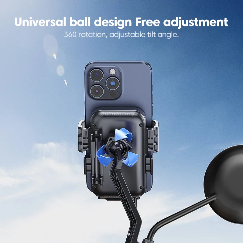 15W Wireless Charging Motorcycle Phone Holder – QC3.0