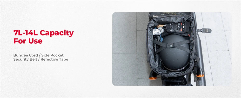 Motorcycle Backpack – KEMIMOTO Waterproof 7L–12L Expandable Riding Bag