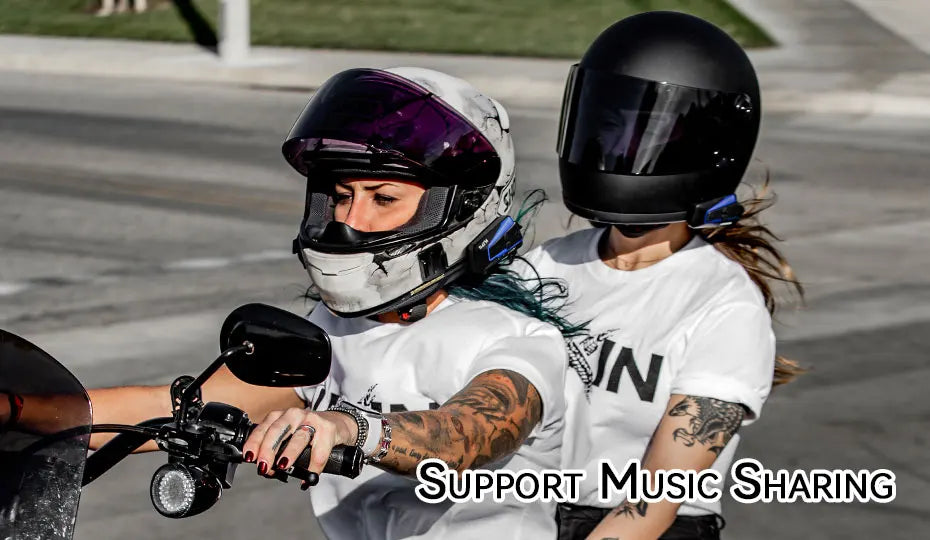 LEXIN B4FM-X Motorcycle Bluetooth Intercom – 10-Rider Music Sharing