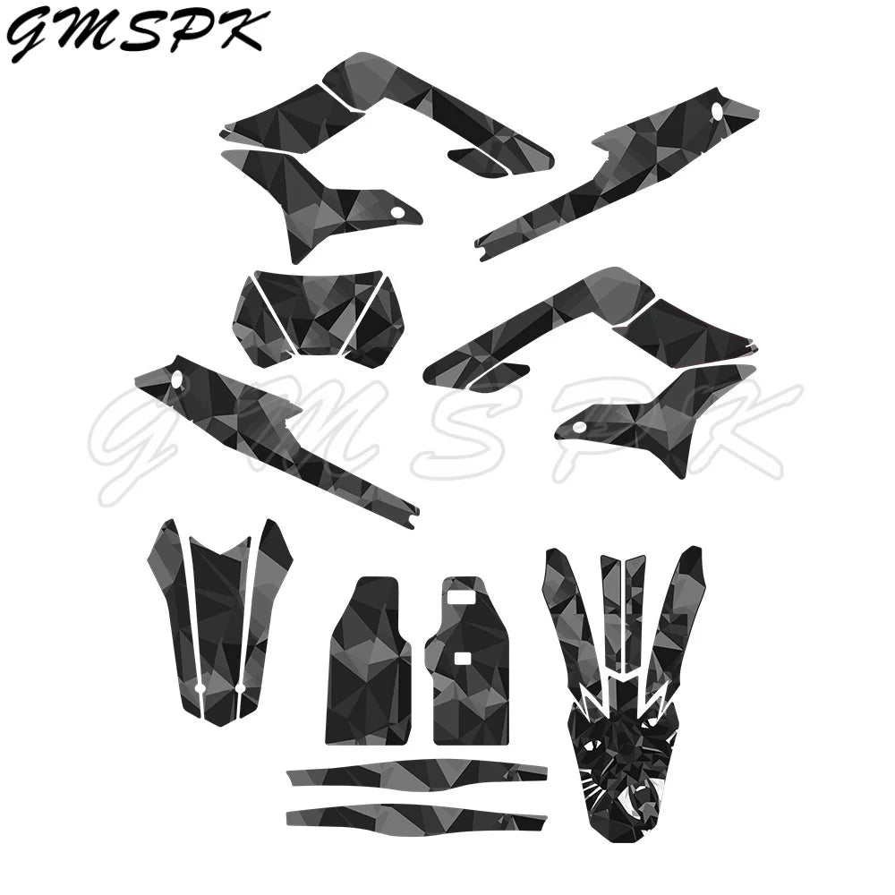 Motocross Team Graphics Background Decal Sticker Kits for Sur-Ron Storm Bee 2023–2024 – Custom Number & Name – PVC – 24 Styles – Glossy / 3D – $70–$92