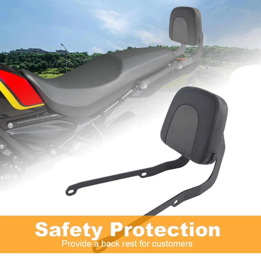 Rest Backrest Holder Sissy Bar with Cushion Pad Motorcycle Rear Passenger Seat Back Guerrilla 450 2024-2025 For Royal Enfield
