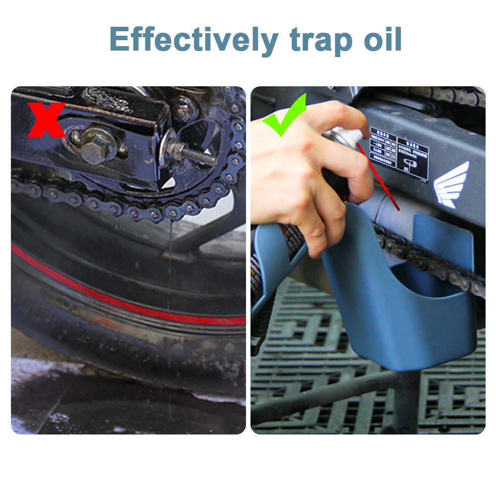 Motorcycle & Bike Chain Oil Storage Tool Box – Splash-Proof Anti-Spray Chain Cleaning Oil Tool – $22