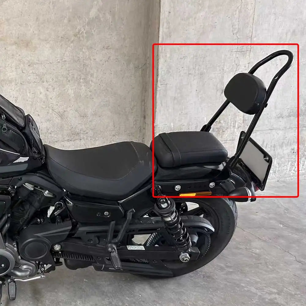 For Harley Softail Low Rider 18-Later FLDE FLHC FLHCS FLSL Motorcycle Accessory Black Sissy Bar Backrest Pad Steel Metal PU
