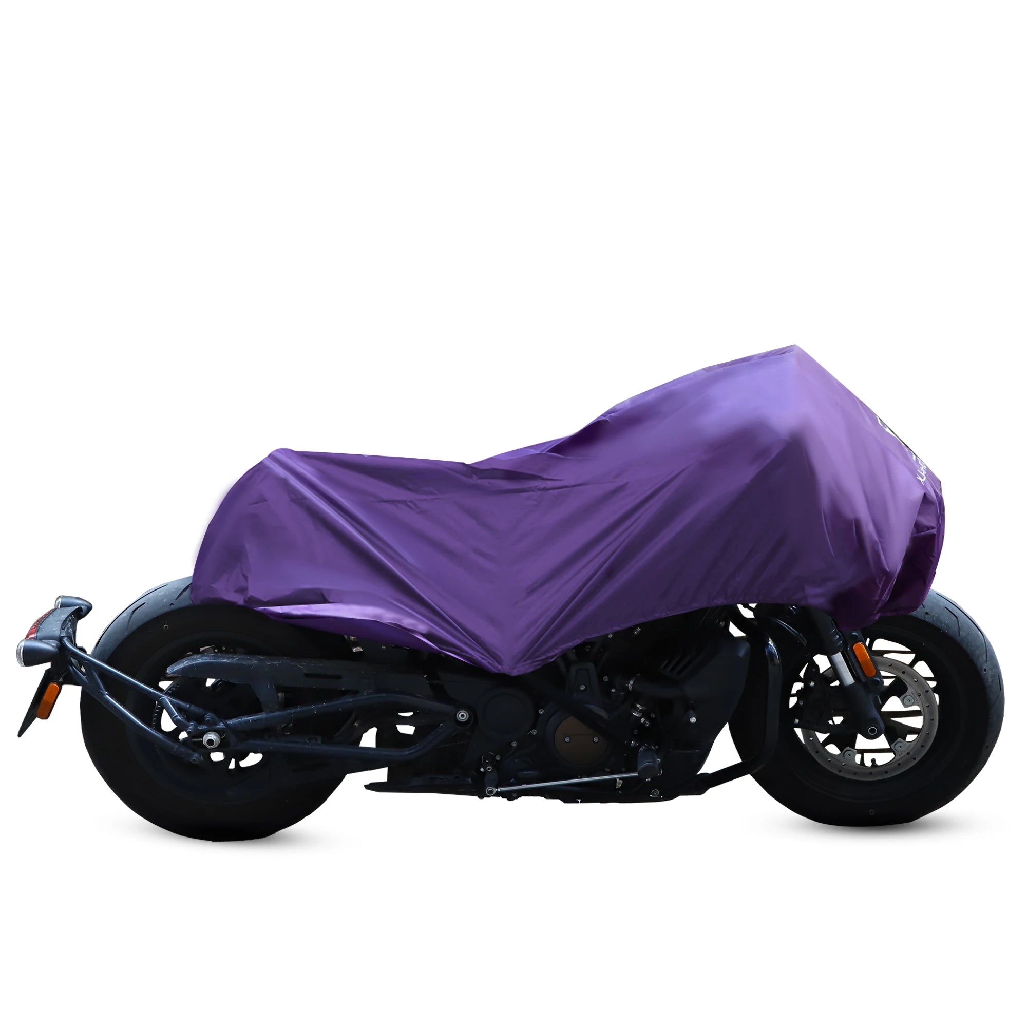 X Autohaux 210T Half Motorcycle Cover Travel Waterproof Outdoor Dustproof Rain Dust Anti UV Motor Scooter Protector Cover M L XL – 210T Polyester PU Silver Adjustable Elastic Band with Carry Bag