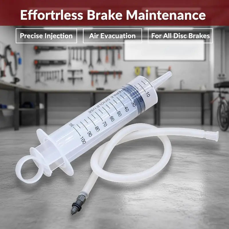 Motorcycle Brake Caliper Bleeder Syringe Tool Kit – Brake Caliper Tools – 100ml Hydraulic Disc Brake Air Bleeding & Fluid Replacement Tool with 26cm Hose & Hook – $12