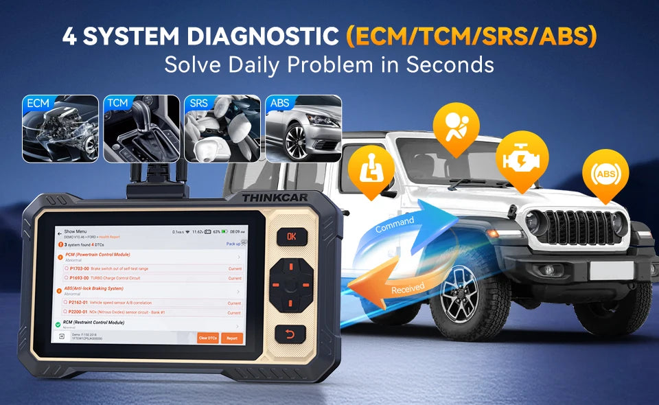 THINKCAR ThinkScan 662 Bi-Directional OBD2 Scanner – 12 Resets + CAN FD + FCA SGW – 153+ Brands – Lifetime Free Update – $300
