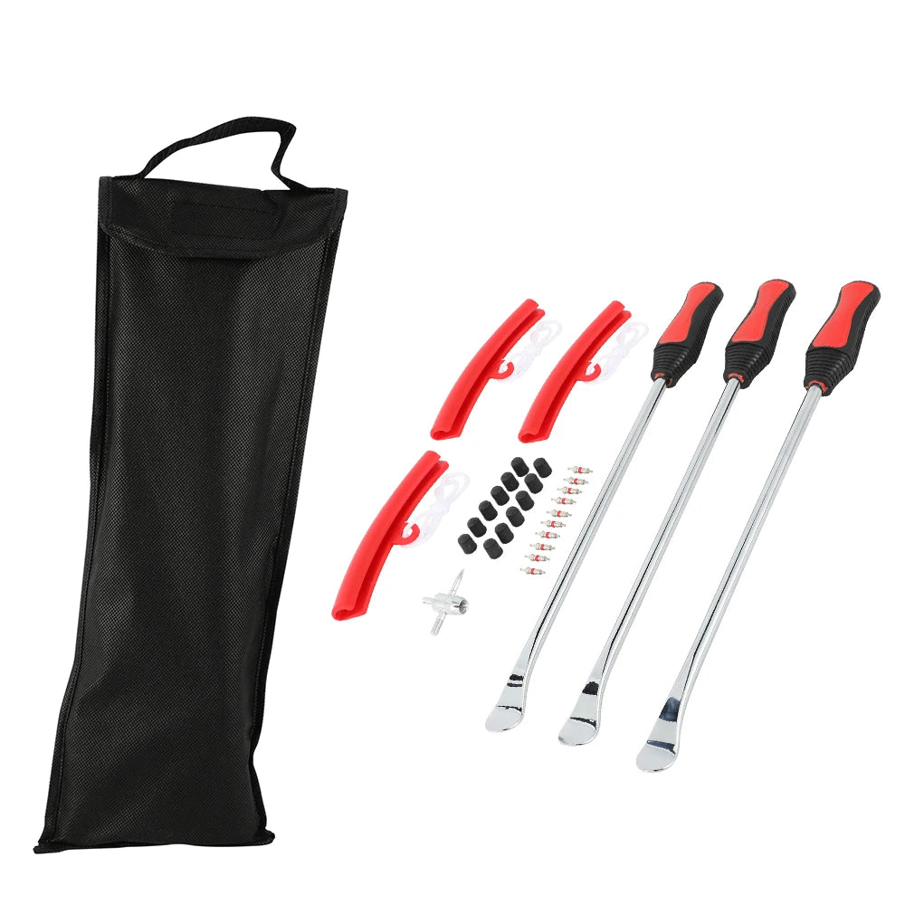 Motorcycle Tire Spoon Lever Set with Bead Buddy & Bead Breaker – Pit Dirt Bike MX – Red – $52